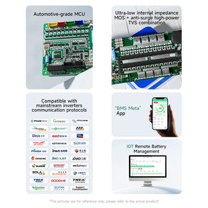 Smart BMS <span class=keywords><strong>24V</strong></span> Lifepo4 16S 48V 100A 200A 300A para batería de litio con WiFi LCD, Sistema de Gestión de batería de almacenamiento de energía (BMS) - Product Image 5
