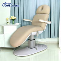 Table de massage électrique de luxe moderne en cuir PU, pliable, avec accoudoirs, pour salon de beauté, avec mousse haute densité, 3/4 moteurs, offre spéciale