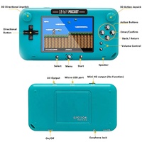 Console de jeu portable 16 bits avec 1700 jeux intégrés, écran de 4 pouces, prise en charge du téléchargement de jeux, console rétro pour enfants