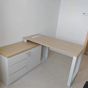 Scrivania Direzionale a <span class=keywords><strong>L</strong></span> in Legno LIWEI, Design Moderno e Semplice, Colore Personalizzabile, Tavolo Ergonomico Anti-Graffio per CEO - Product Image 3