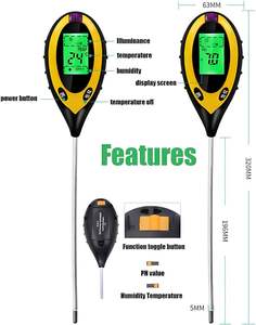 Medidor de temperatura leve pH umidade do solo digital para fazenda jardim incluindo combinação ferramenta OEM personalização Hard Case pacote - Product Image 2