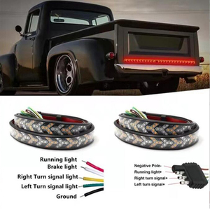 Luz de señal de giro de freno de coche de 12V y 48/60 pulgadas, tira de lámpara de advertencia LED para camioneta, luces traseras de marcha atrás, doble Flash - Product Image 2