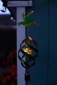 <span class=keywords><strong>Tourne</strong></span>-<span class=keywords><strong>vent</strong></span> solaire en forme de colibri, luminaire solaire suspendu pour <span class=keywords><strong>jardin</strong></span>, carillon éolien en métal, art en fer, décoration extérieure pour la maison et la cour - Product Image 3