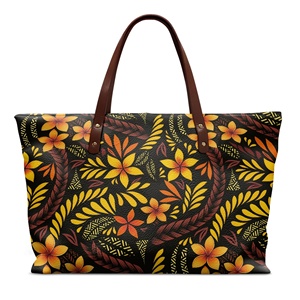 Bolsa de Mano Grande con Estampado Tropical Hawaiano, Bolso de <span class=keywords><strong>Mujer</strong></span> para Uso Diario, Viajes, Playa, Oficina, Bolso de Lujo Amplio con Asas - Product Image 1