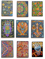 Carnet moderne LS A5, kit de peinture au diamant 5D DIY, motif floral mandala peint à la main, couverture en papier, bloc-notes