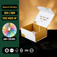 Boîte cadeau magnétique colorée avec logo personnalisé, en papier kraft gaufré, doublure en éponge, boîte à rabat adaptée aux parfums