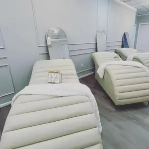 Mobiliário para salão de beleza macio e confortável cama de cílios curvada