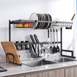 Modern çok işlevli paslanmaz çelik mutfak eşyası tutucu çanak ve yemek OEM tasarım için lavabo depolama raf üzerinde - Product Image 1
