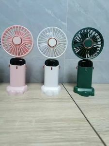 N15 Xách Tay Mini Cầm Tay Hiển Thị Kỹ Thuật Số Quạt Điện Có Thể Gập Lại Nhỏ Đứng <span class=keywords><strong>Fan</strong></span> Ba Gió Cho Sinh Viên Ngoài Trời Mùa Hè Sử Dụng - Product Image 4