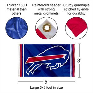 <span class=keywords><strong>Buffalo</strong></span> Bills 3x5ft personalizado para NFLteam Banner Bandera de Mascota de poliéster de alta calidad para fiestas de estadio y puerta trasera Digital - Product Image 5