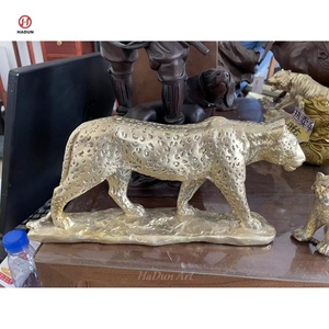 Astratte figurine in bronzo in metallo personalizzato piccole sculture di <span class=keywords><strong>pantera</strong></span> in bronzo per la decorazione della tavola regalo - Product Image 2