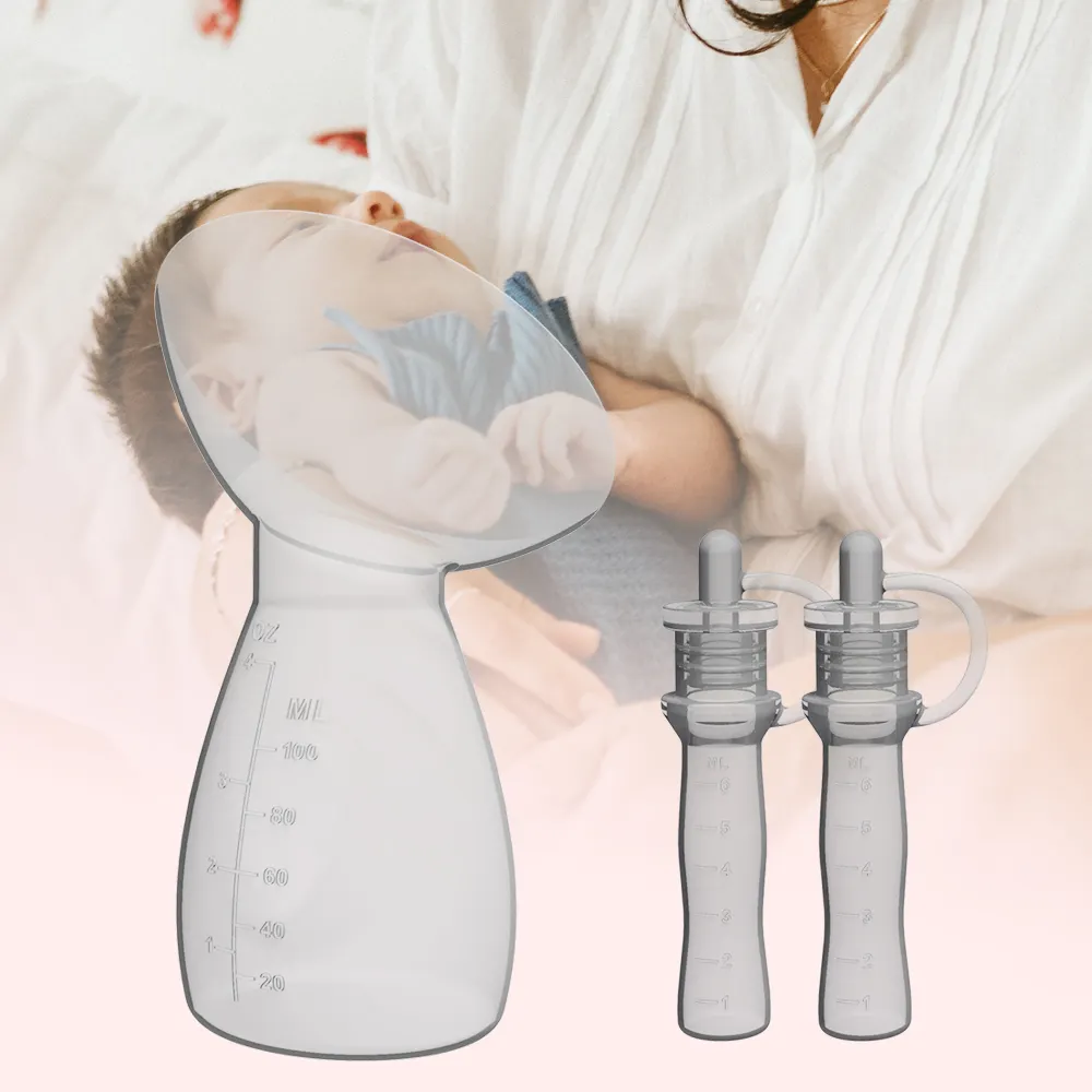 थोक त्वचा के अनुकूल सिलिकॉन स्तन हाथ दूध बच्चे को दूध पिलाने पम्प कप मशीन स्तन दूध पंप मैनुअल स्तन पंप
