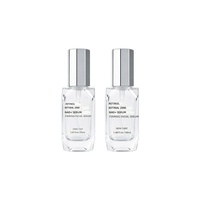 Flacon de sérum à facettes de 30 ml en verre transparent, flacon pompe carré vide pour sérums et concentrés de soins de la peau, électroplaqué