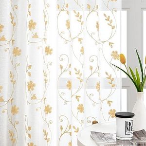 Pas cher et Offre Spéciale Broderie Rideaux Tissus Lin Look Sheer <span class=keywords><strong>Rideau</strong></span> <span class=keywords><strong>Tissu</strong></span> Mètres Rouleau Textiles De Maison - Product Image 3
