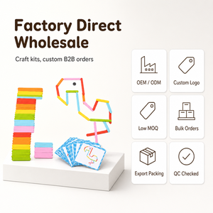 Puzzle con <span class=keywords><strong>bastoncini</strong></span> di gelato per bambini, puzzle creativo con <span class=keywords><strong>bastoncini</strong></span> colorati, carte con alfabeto, gioco di ordinamento delle forme STEM - Product Image 4
