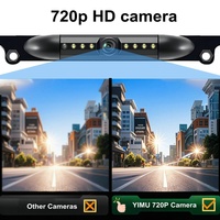 Caméra de recul de voiture à cadre de plaque d'immatriculation américaine AHD CVBS Vision nocturne commutable grand Angle de vue IP67 étanche