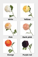Fleur artificielle vintage réaliste en soie, pivoine ou rose thé, à tige unique, pour décoration intérieure, centre de table de mariage, accessoires de photographie