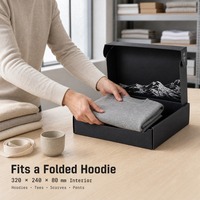 Boîte d'expédition pliable écologique en gros pour écharpes, pantalons, textiles de maison, vêtements, coffrets cadeaux, résistante aux chocs