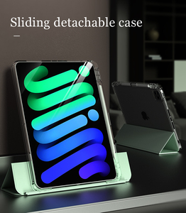 เคสอะคริลิคแบบถอดได้แบบเลื่อนได้มาใหม่พร้อมที่ใส่ดินสอที่เหมาะสมสำหรับ <span class=keywords><strong>iPad</strong></span> <span class=keywords><strong>Pro</strong></span> 11 10th <span class=keywords><strong>10.9</strong></span>นิ้ว - Product Image 6