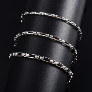 Bracelet long en acier inoxydable pour femmes, bracelet de cheville pour filles, couleur argent, accessoires de fabrication de bijoux - Product Image 2