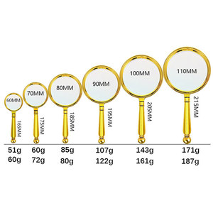 Gold Plated Handheld Magnifier Plastic Lens Reading Books Newspapers Elderly Jewelry Appraisal - Product Image 5
