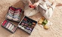 Soutien-gorge et chaussettes en tissu non tissé de taille multiple Organisateur de vêtements de maison Tiroir Boîte de rangement pliable pour sous-vêtements