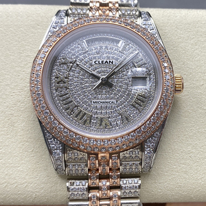 Hip Hop luxe entièrement glacé VVS1 Moissanite montres automatiques passer diamant testeur buste vers le bas mécanique montre-bracelet pour hommes - Product Image 6