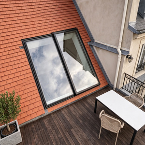 Fenêtre de toit coulissante automatique en aluminium pour grenier, <span class=keywords><strong>double</strong></span> <span class=keywords><strong>vitrage</strong></span>, isolée thermiquement, étanche, pour toit en pente - Product Image 1