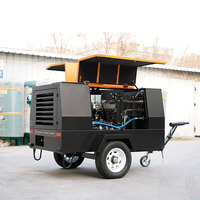 Compresseur d'air à vis pour moteur diesel portable Compressor De Aire Mining Compresseur d'air à vis 185 CFM 375 CFM 400 CFM 900CFM
