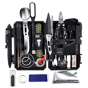 Kit de survie en cas de tremblement de terre <span class=keywords><strong>pour</strong></span> homme, 60 en 1, <span class=keywords><strong>pour</strong></span> le <span class=keywords><strong>camping</strong></span> en plein air, avec lampe torche, pinces, stylo tactique, scie à fil, couteau - Product Image 1