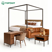 Ensemble de chambre à coucher à baldaquin TOPOHUT African Safari FF&E pour les appels d'offres MEA destinés aux lodges et complexes hôteliers