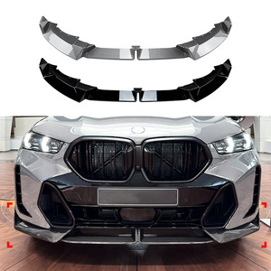 Amp-Z BMW X6 G06 LCI 2023 M Sport Front Bumper Lip Carbon Fiber Texture Exterior Modification - Product Image 1