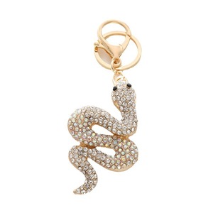 Sáng Tạo Pha Lê Rắn Quyến Rũ Vòng Chìa Khóa <span class=keywords><strong>2025</strong></span> Con Rắn Năm Rhinestone Kim Loại Móc Chìa Khóa Túi Quyến Rũ Rắn Hình <span class=keywords><strong>Keychain</strong></span> Cho Quà Tặng - Product Image 2