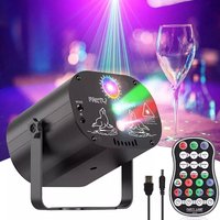 Lampes de fête laser YSH, lumière disco LED RGB, lumière stroboscopique DJ, lumières de club. avec télécommande pour décorations de Noël et d'Halloween