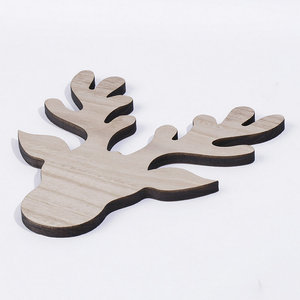หัวกวางเรนเดียร์ไม้แบบตัดเลเซอร์ รูปทรงตกแต่ง - Product Image 6