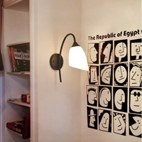 Applique Murale LED Moderne Simple en Fer Forgé, Intensité Variable, Blanc Chaud 3000K, Tête Unique, pour Maison, Hôtel, Escalier, Salon, Chambre, Chevet