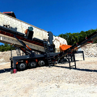 Trituradora de Impacto Montada sobre Ruedas para Minería y Canteras, Estación de Trituración Móvil de 400t/h, Línea de Trituración de Piedra Caliza, Mármol y Hormigón