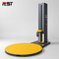 Machine d'emballage semi-automatique pour film étirable, emballage alimentaire et de boissons, emballage de palettes avec plateau supérieur