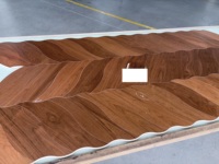 Parquet en noyer à motif feuille de lotus, qualité AB, finition UV lisse, motif décoratif pour intérieur résidentiel et commercial haut de gamme