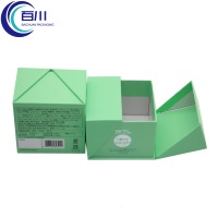 Caja de Regalo de Cartón Rígido con Logotipo y Patrón de Papel Recubierto Reciclable, para Frascos, Joyería o Productos Cosméticos para el Cuidado de la Piel