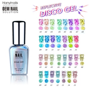 Hanyinails Neon vàng bạc màu sắc phản chiếu <span class=keywords><strong>Flash</strong></span> Cateye Disco Gel Polish - Product Image 5