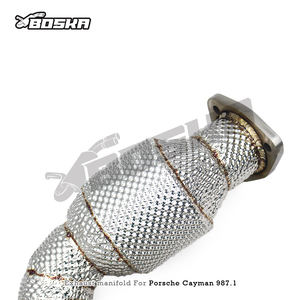 Colector de Escape Personalizado de 300 Celdas para Porsche 987.1 Boxster/Cayman 3.4L 2004-2008, Tubo de Escape de Acero Inoxidable Boska Racing - Product Image 5