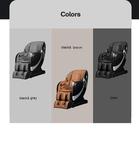 SL-track 3D meccanismo a gravità Zero sedia da massaggio a casa con funzione di riscaldamento massaggio corpo intero ABS aspetto plastica - Product Image 4