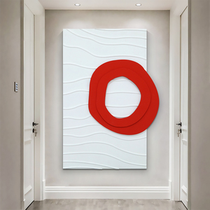Grande Opera d'Arte per Arredamento Casa, Tecnica Mista, Pittura Tridimensionale in Arenaria Intagliata, Quadro Astratto 3D in MDF - Product Image 5