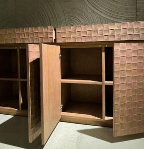 Panneaux muraux en bois massif pour la décoration intérieure, grain de bois moderne, béton MCM 3D pour la maison, le bureau et l'hôtel - Product Image 5