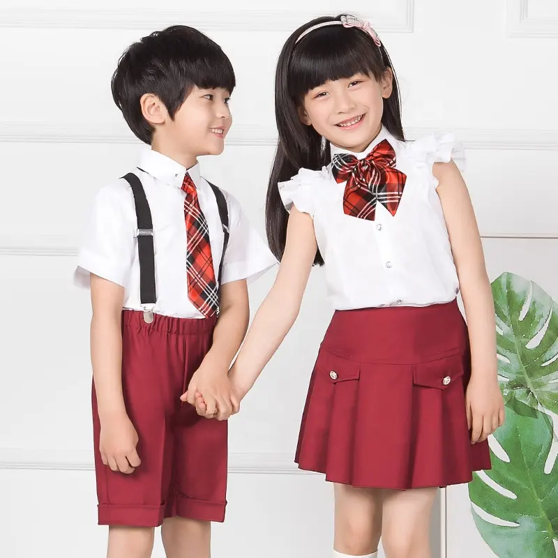 2019 design school uniform shirt and pant for girl