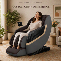 OYEAL Fauteuil de massage inclinable de luxe à succès, avec système SL Track, massage corporel complet 3D, massage des pieds, en cuir PU moderne