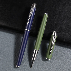 Luxe 0.5mm bleu Gel encre stylo à bille haute qualité cadeau d'affaires gravé au Laser Logo mignon bureau école papeterie métal - Product Image 5