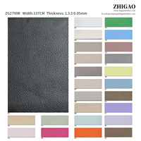 Cuir recyclé écologique, couleur personnalisée, cuir PU gaufré de haute qualité, feuilles de cuir pour sacs, meubles, canapés