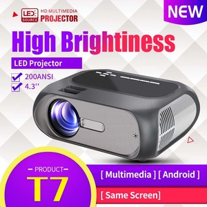 Projecteur de Cinéma maison <span class=keywords><strong>T7</strong></span> avec Synchroniser Téléphone Intelligent Écran 5000 Lumens Full <span class=keywords><strong>HD</strong></span> 1080P Portables Pris en charge Vidéo Projecteur - Product Image 4